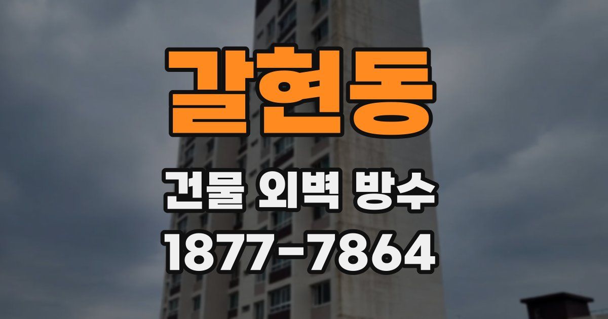 갈현동 건물 외벽 방수