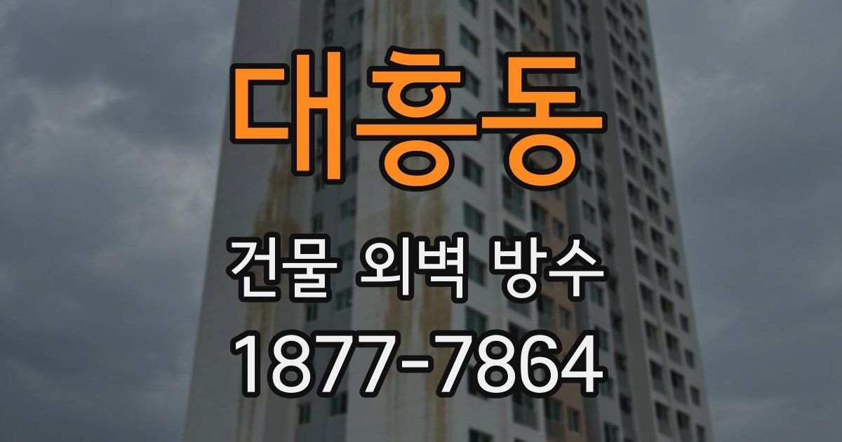 대흥동 건물 외벽 방수