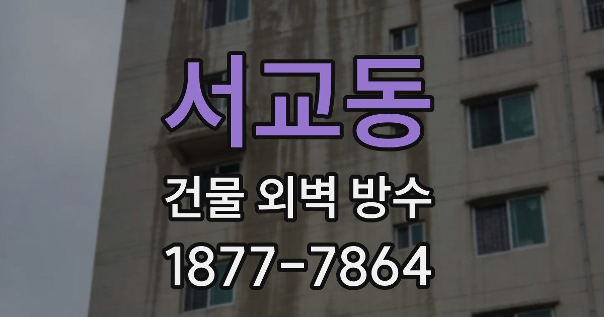 서교동 건물 외벽 방수