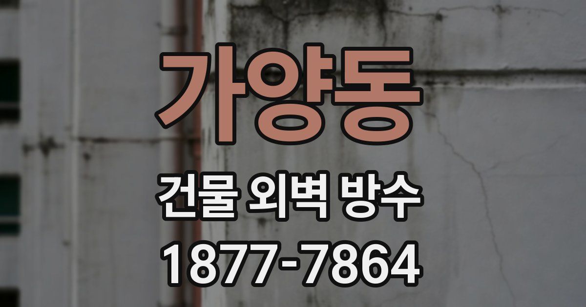 가양동 건물 외벽 방수