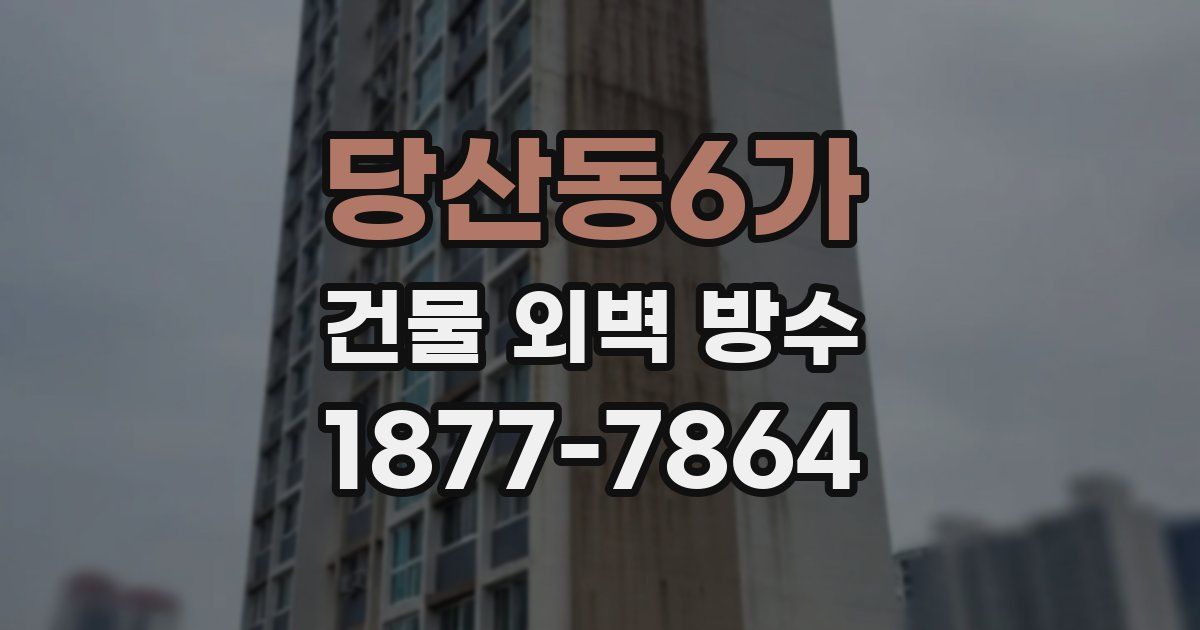 당산동6가 건물 외벽 방수