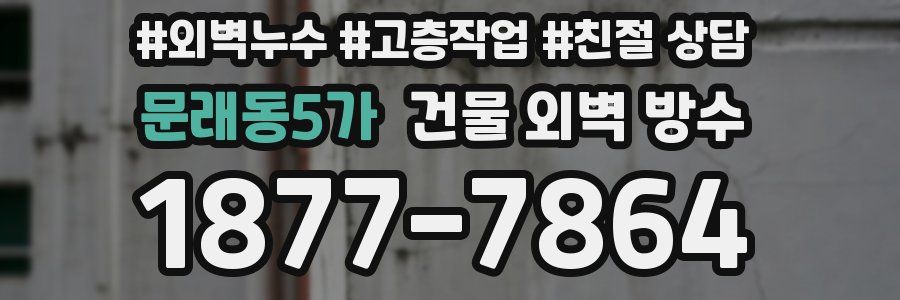 문래동5가 건물 외벽 방수