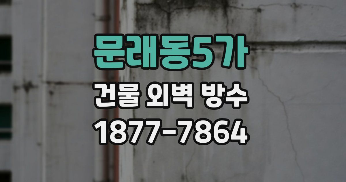 문래동5가 건물 외벽 방수
