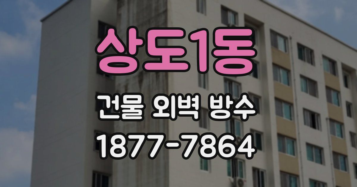 상도1동 건물 외벽 방수