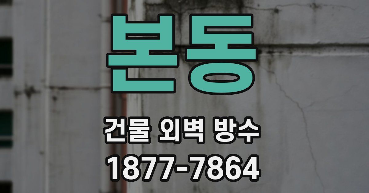 본동 건물 외벽 방수