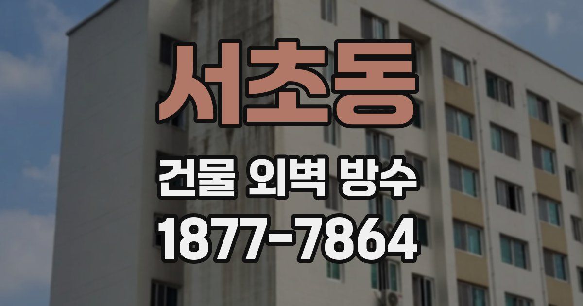 서초동 건물 외벽 방수
