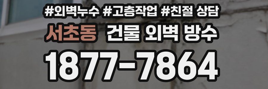 서초동 건물 외벽 방수