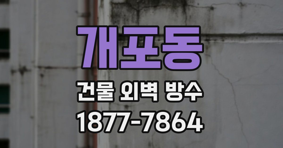 개포동 건물 외벽 방수