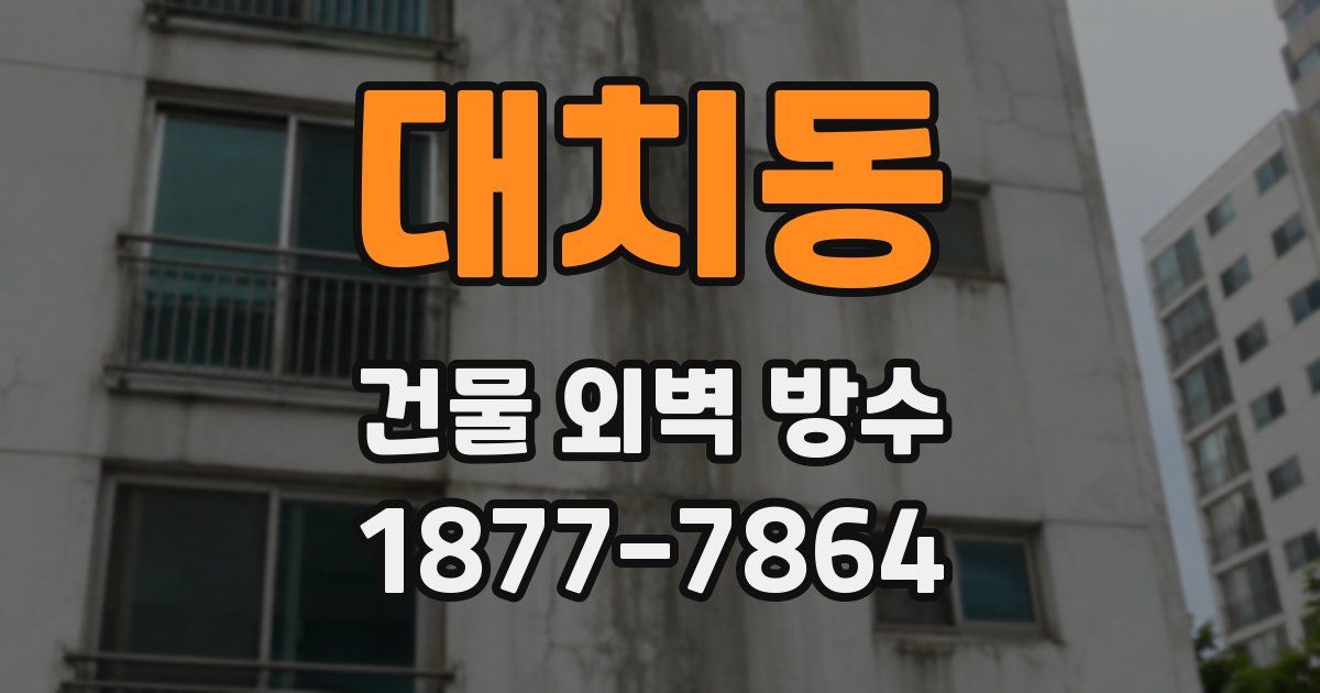 대치동 건물 외벽 방수