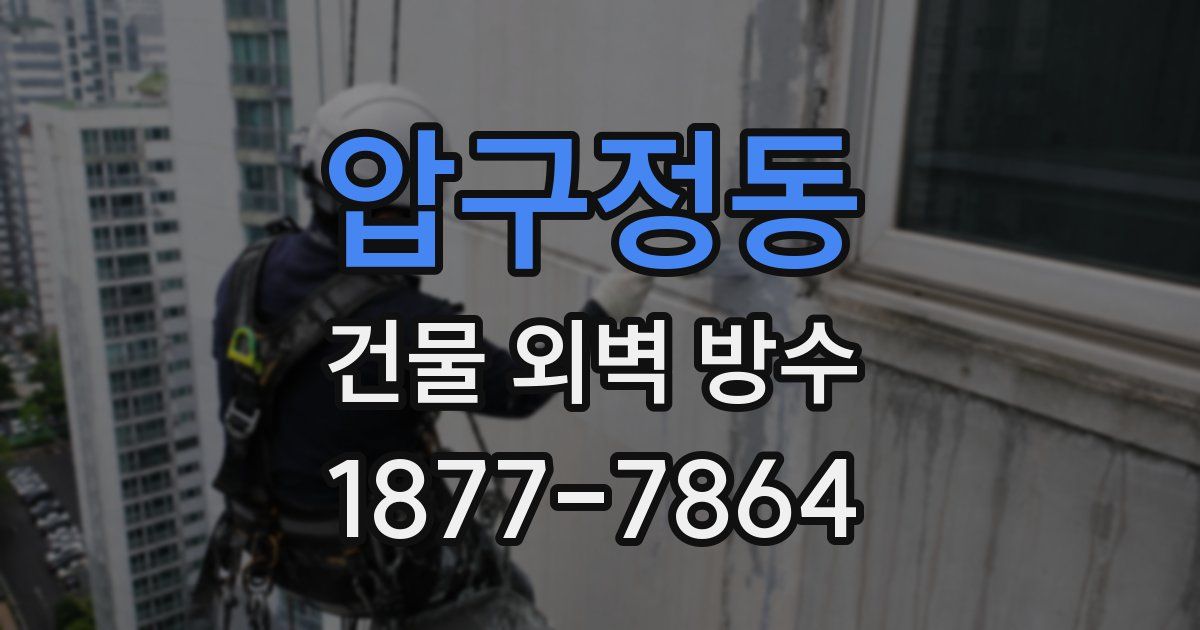 압구정동 건물 외벽 방수