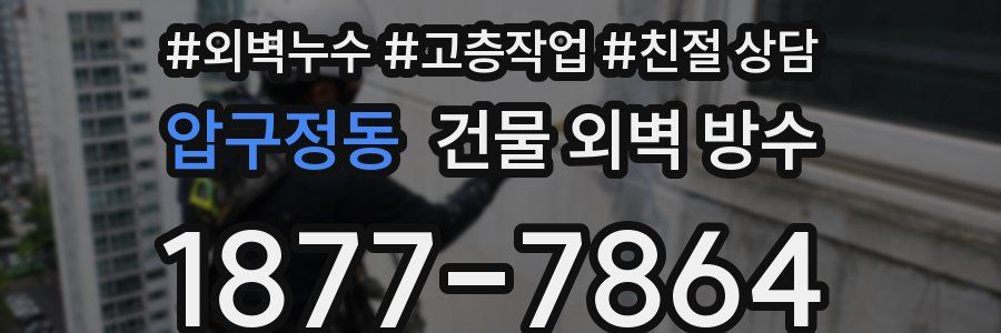 압구정동 건물 외벽 방수