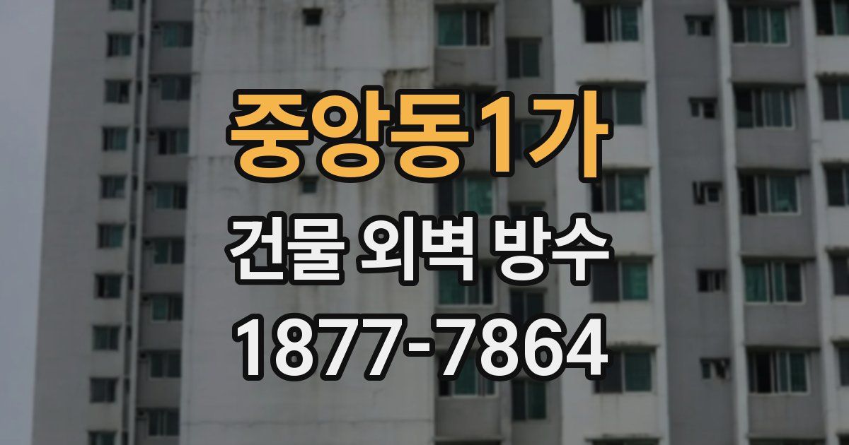 중앙동1가 건물 외벽 방수
