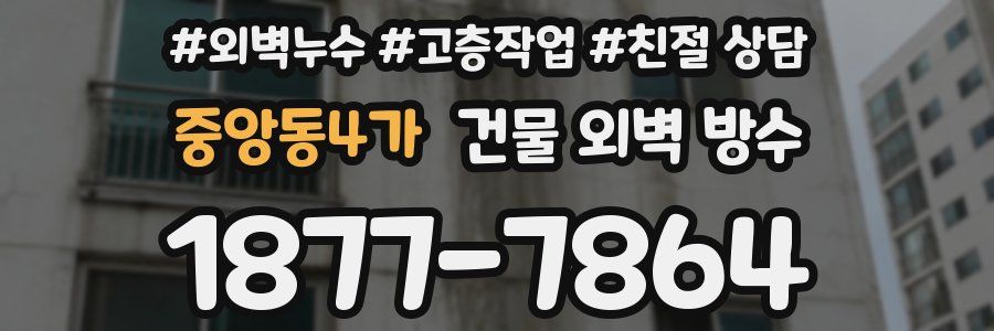 중앙동4가 건물 외벽 방수