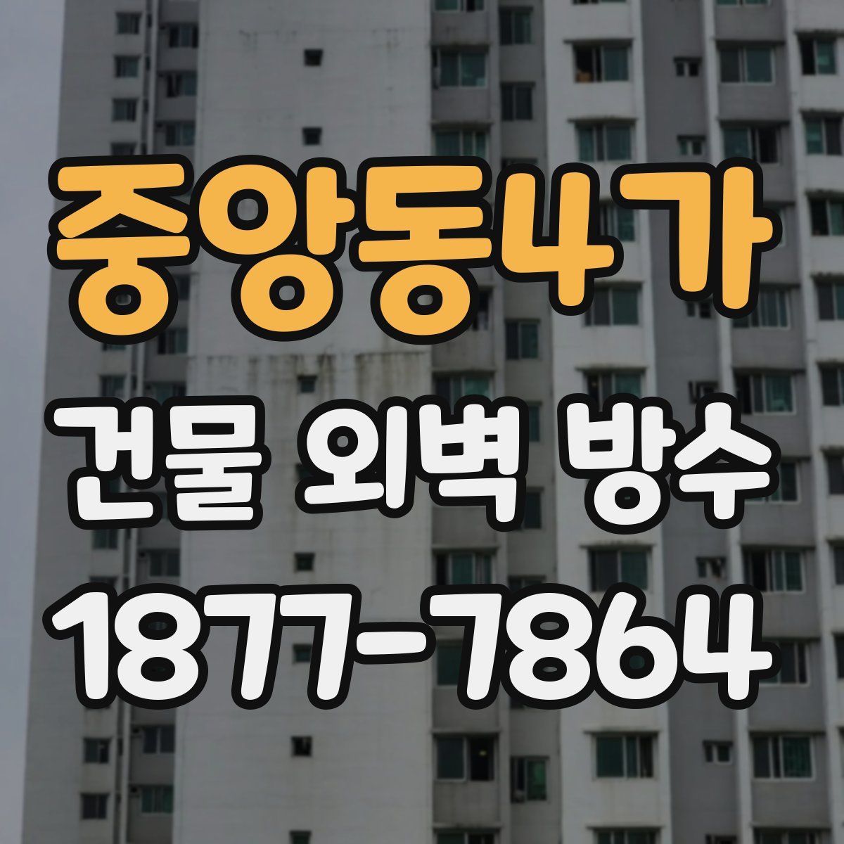 중앙동4가 건물 외벽 방수