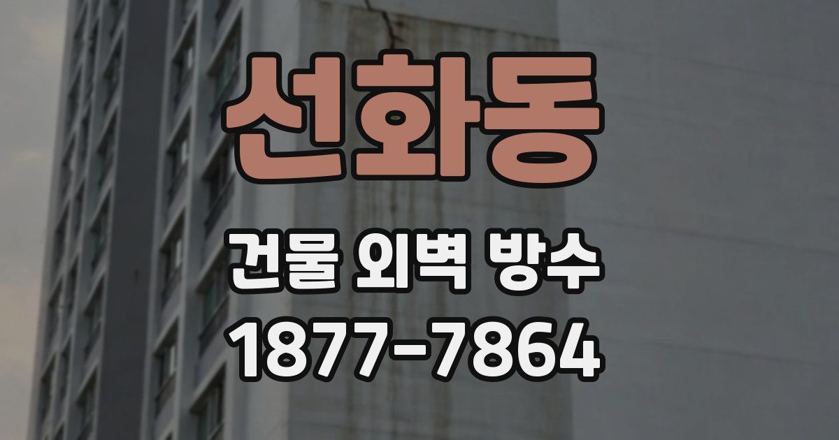 선화동 건물 외벽 방수