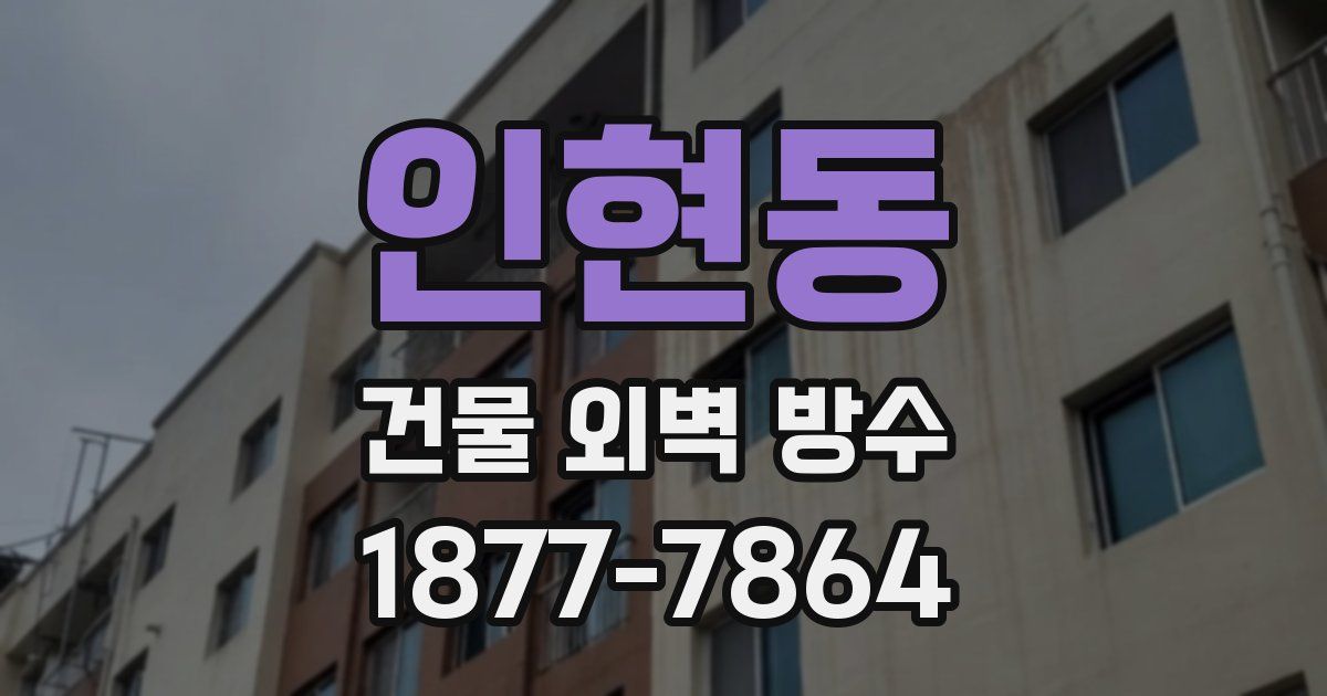 인현동 건물 외벽 방수
