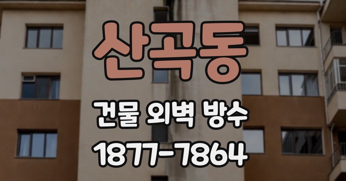 산곡동 건물 외벽 방수