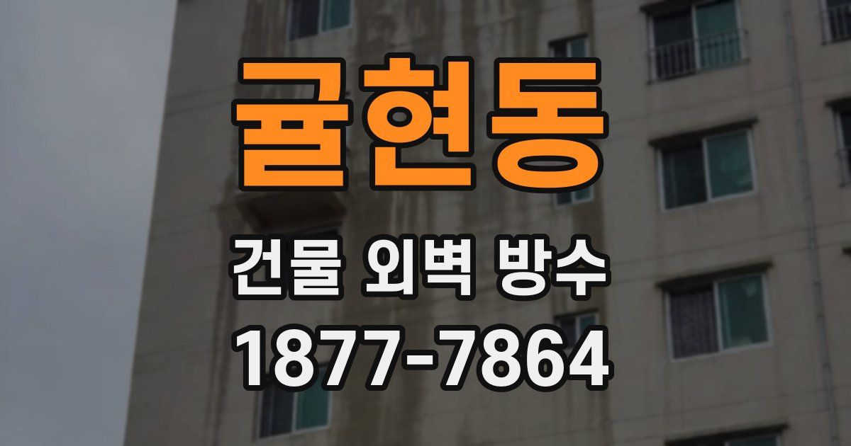 귤현동 건물 외벽 방수