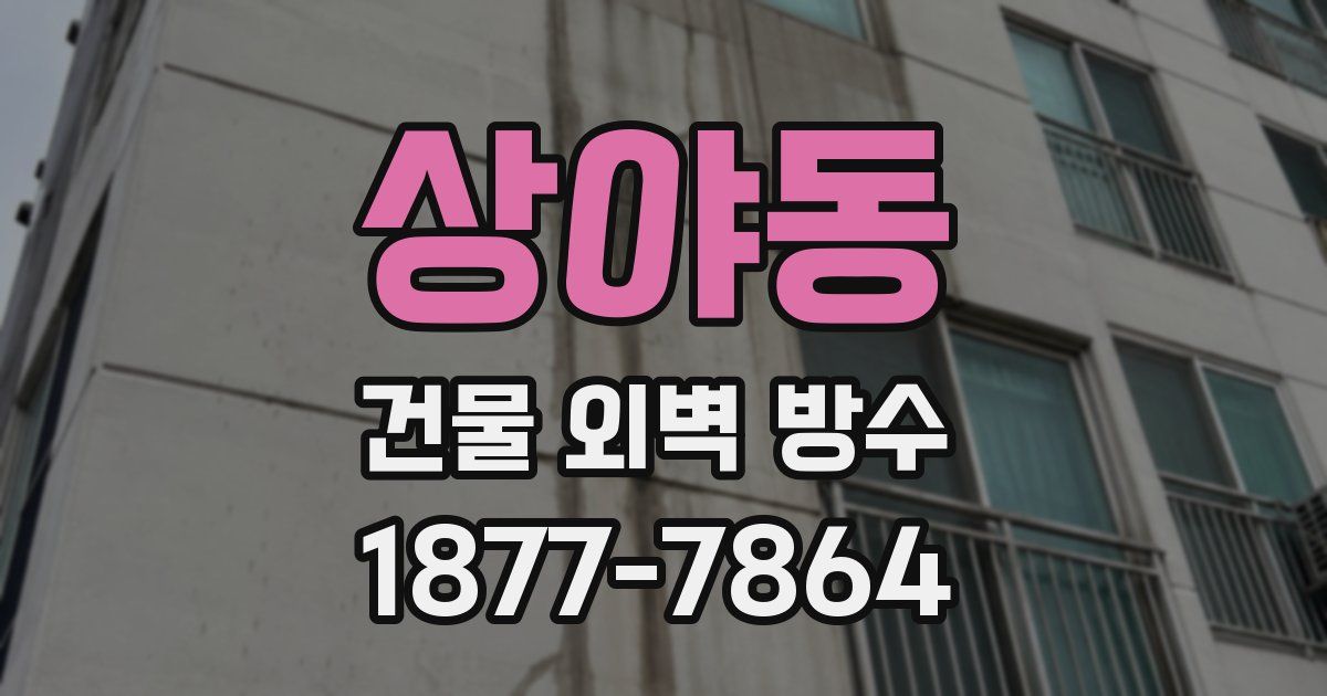상야동 건물 외벽 방수