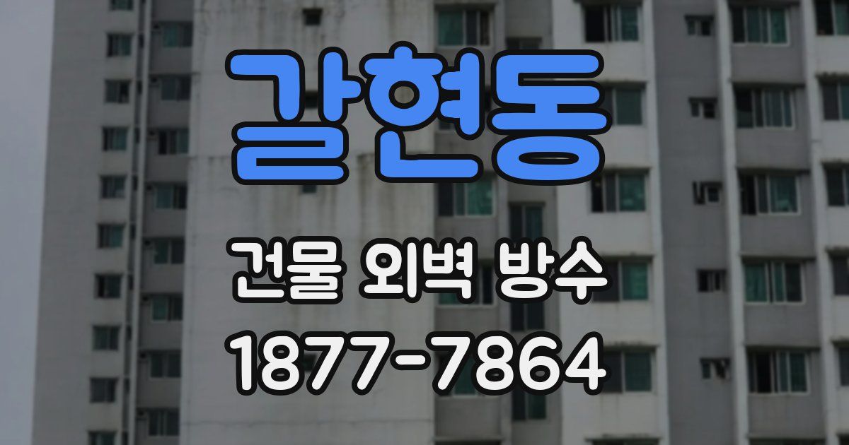갈현동 건물 외벽 방수