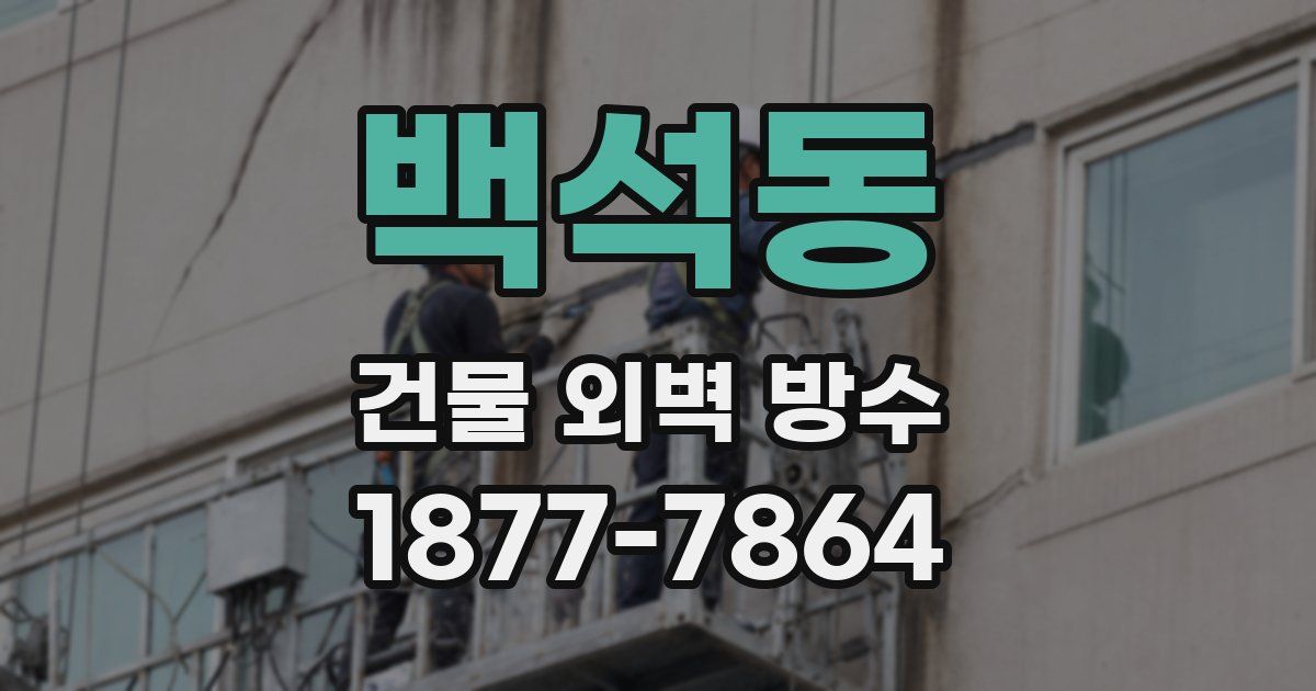 백석동 건물 외벽 방수