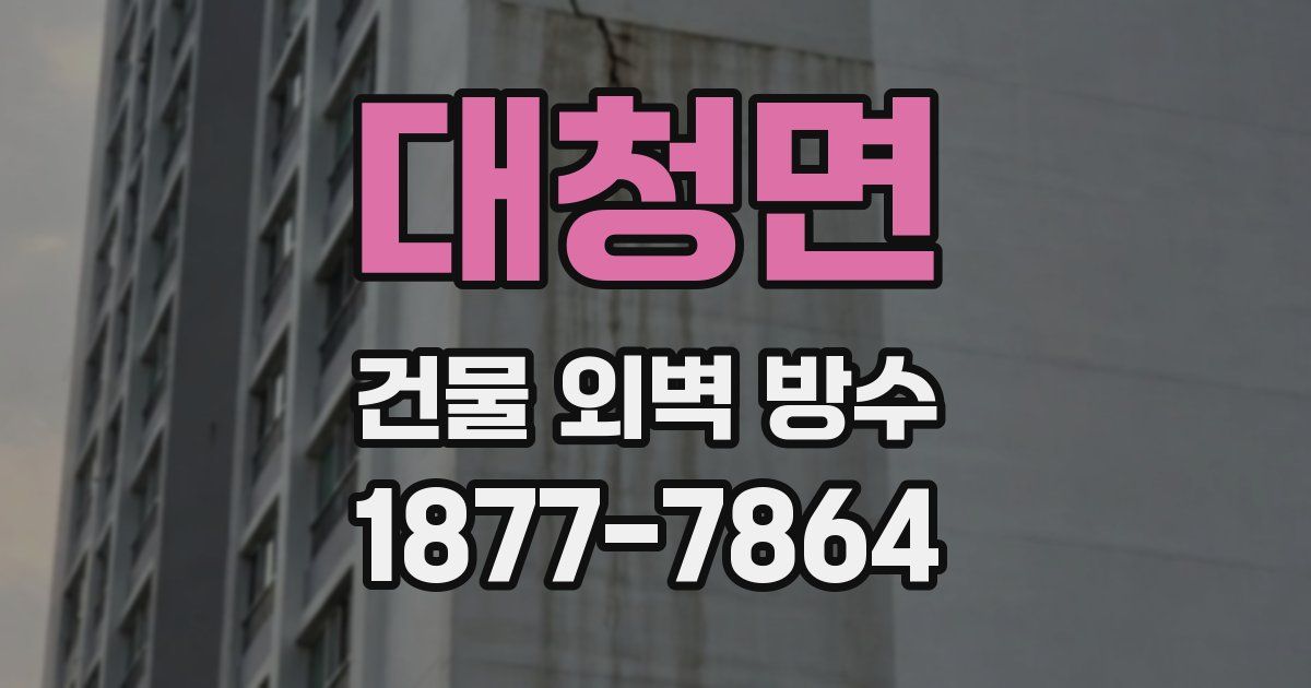 대청면 건물 외벽 방수