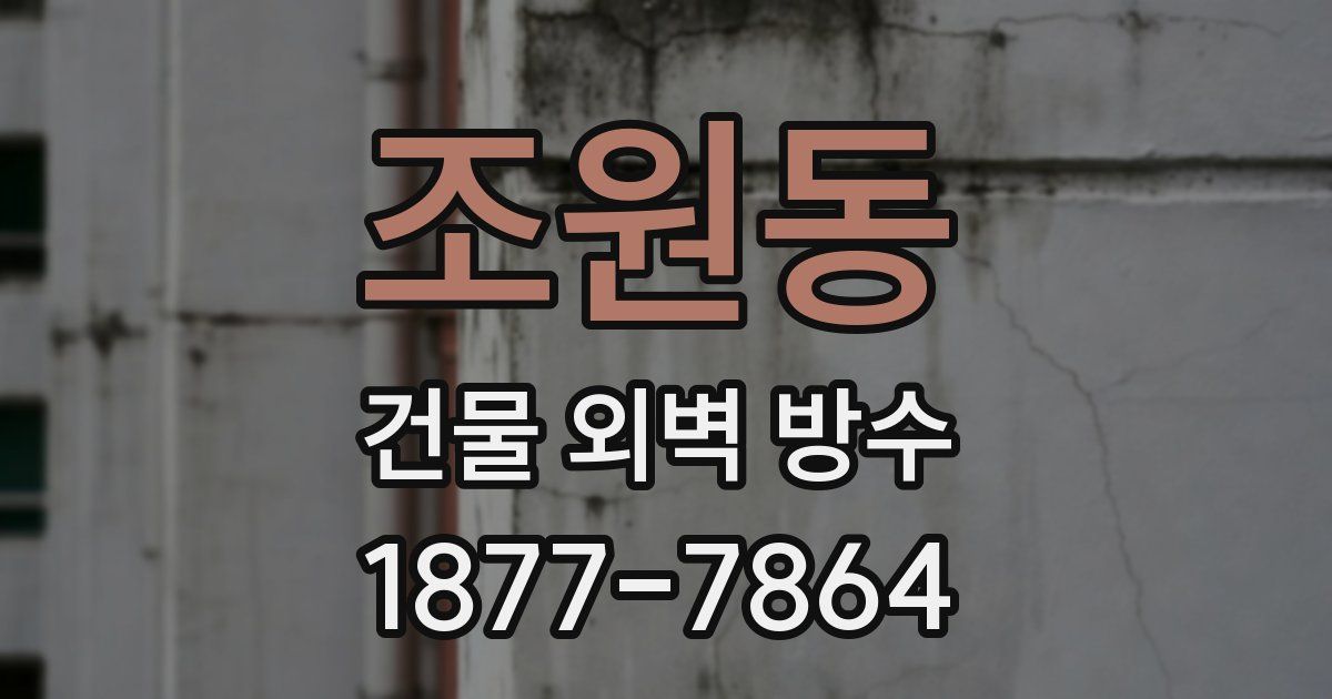 조원동 건물 외벽 방수