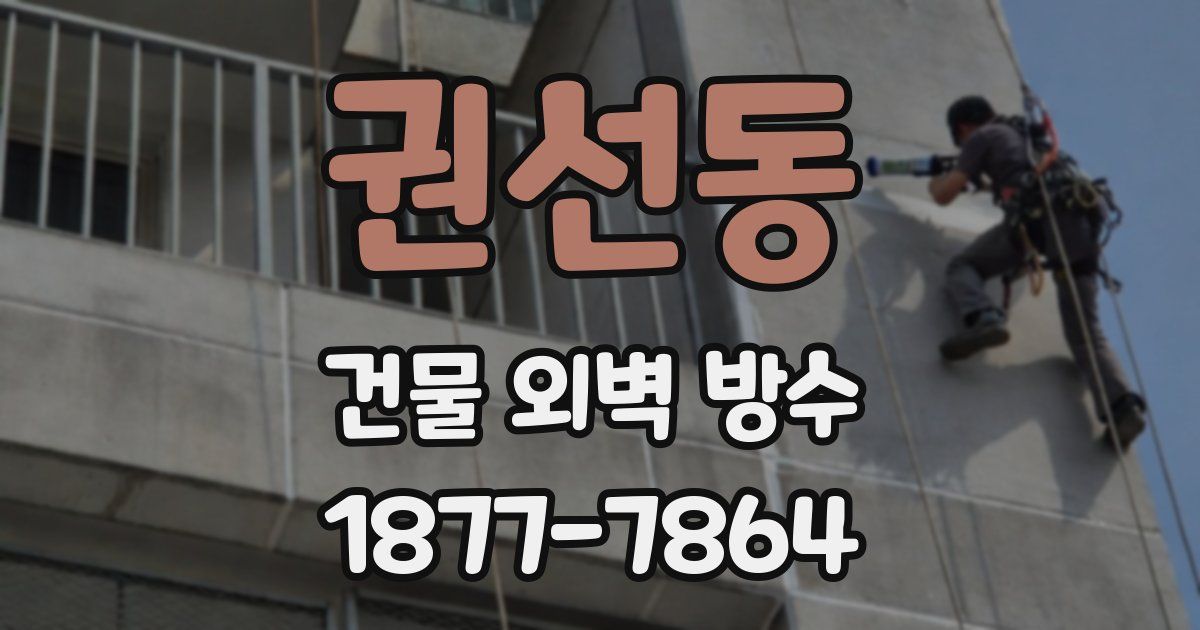 권선동 건물 외벽 방수