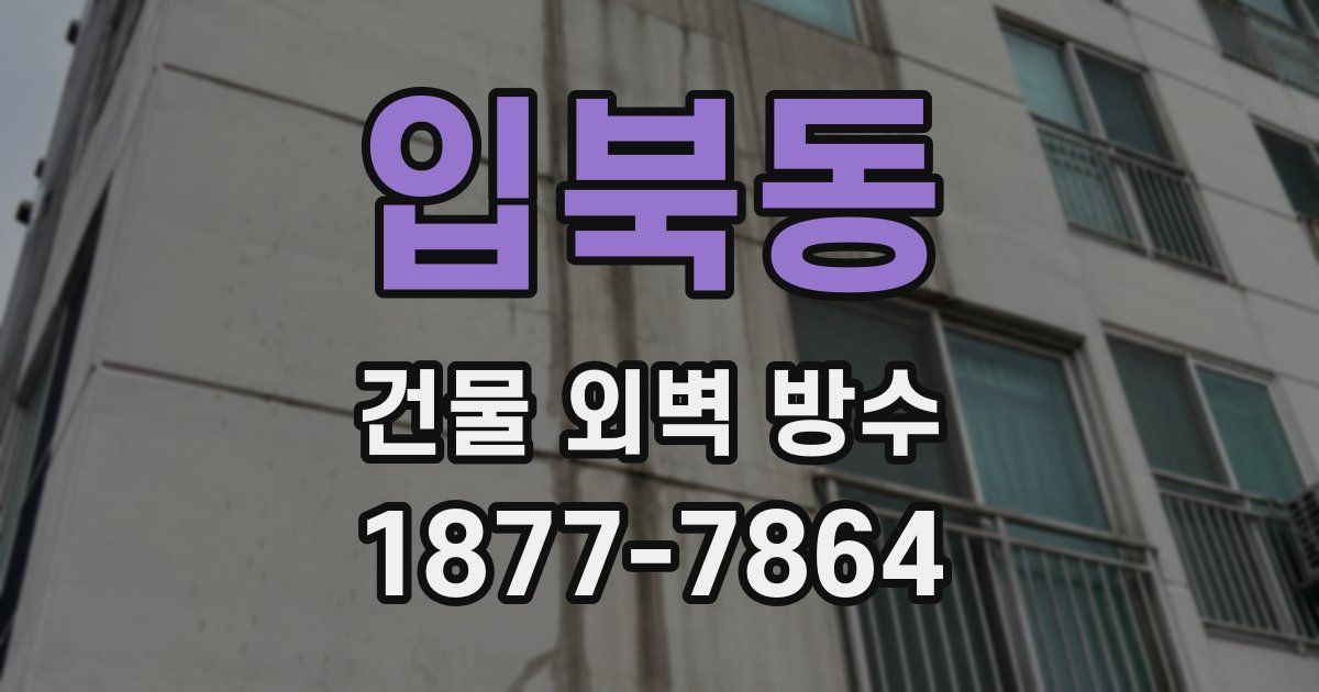 입북동 건물 외벽 방수
