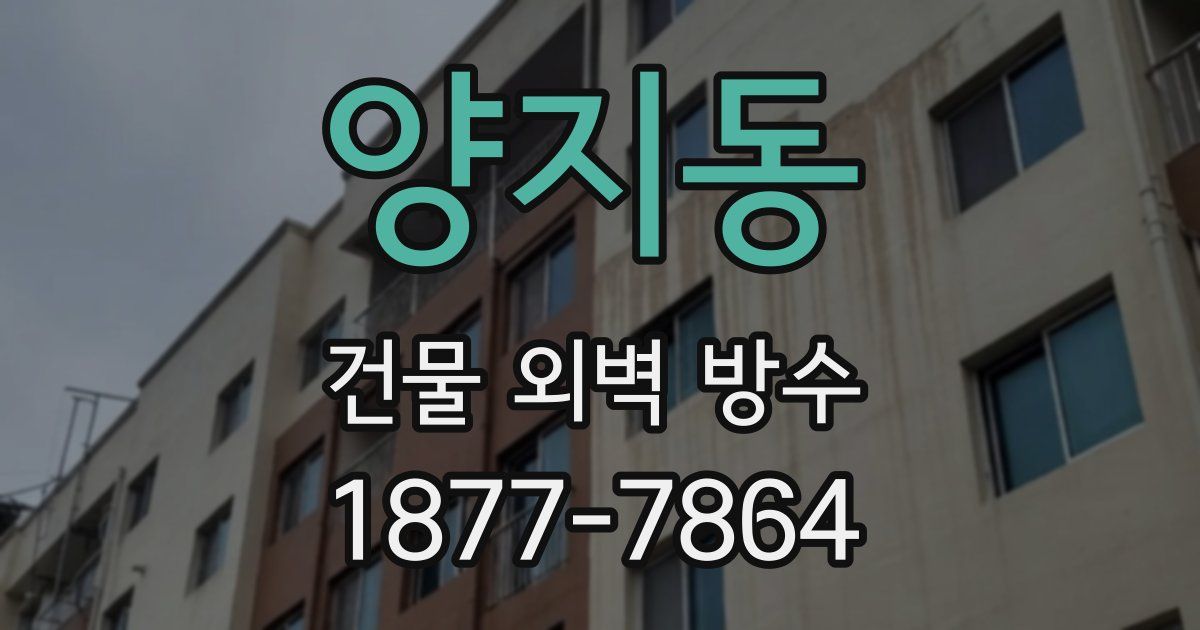 양지동 건물 외벽 방수