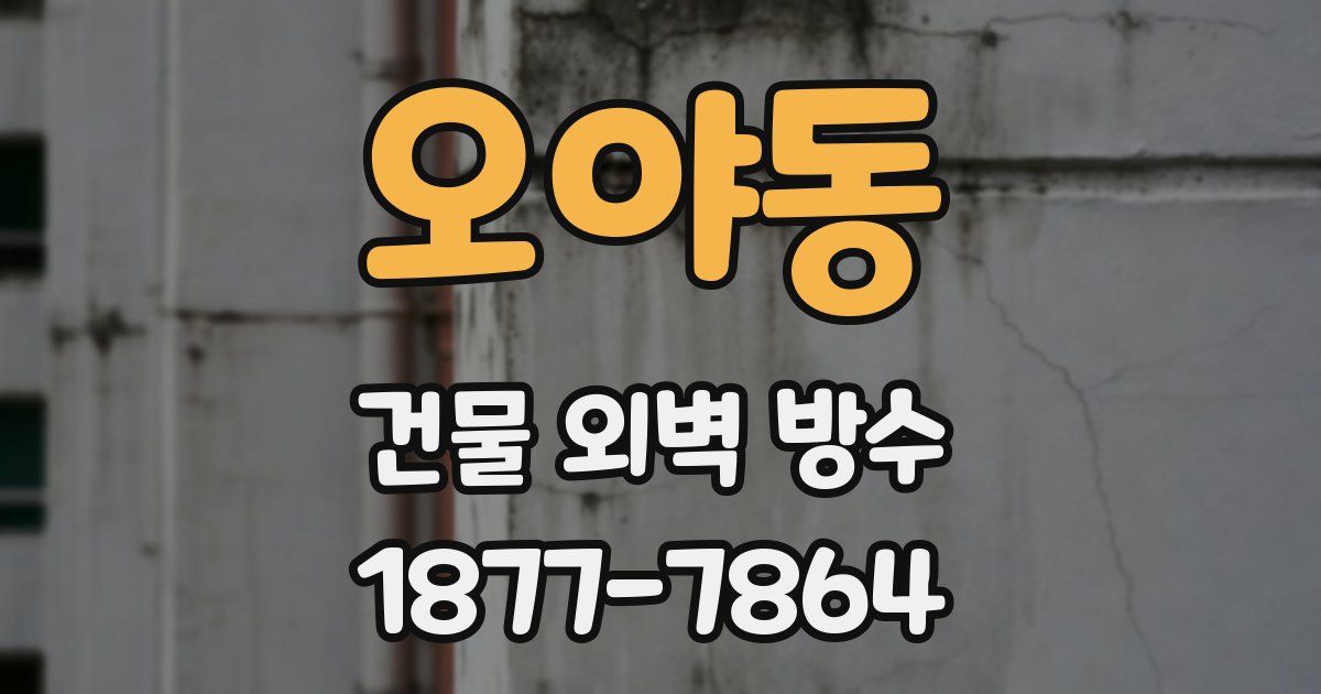 오야동 건물 외벽 방수