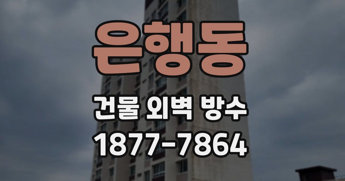은행동 건물 외벽 방수
