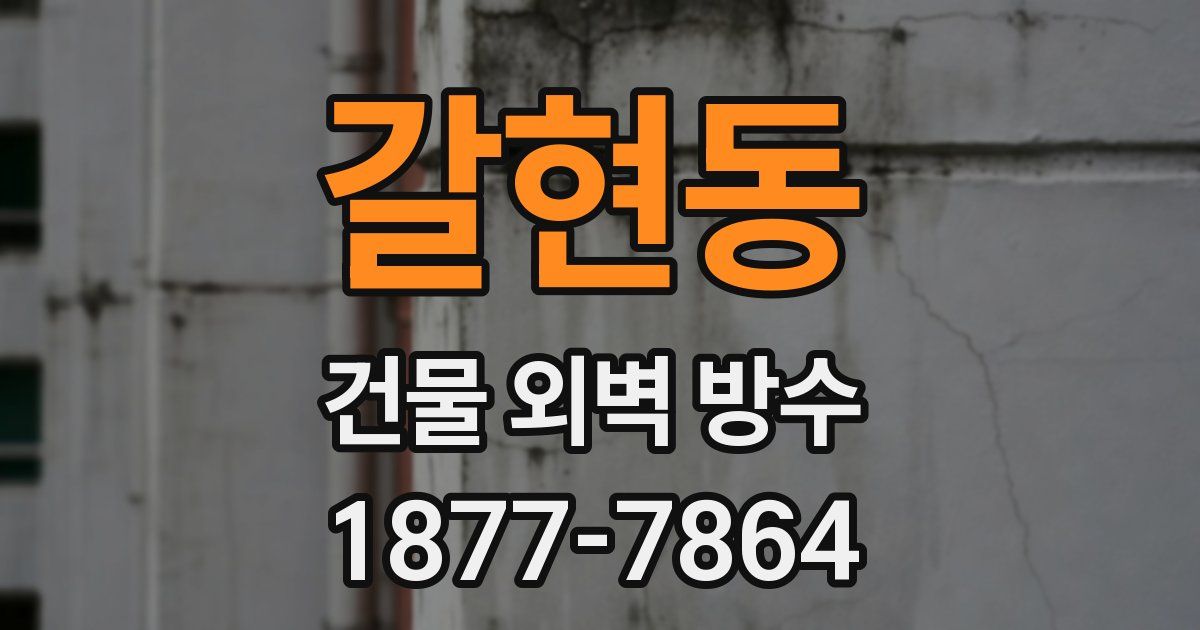 갈현동 건물 외벽 방수