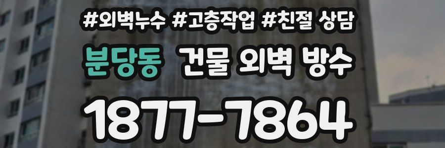 분당동 건물 외벽 방수