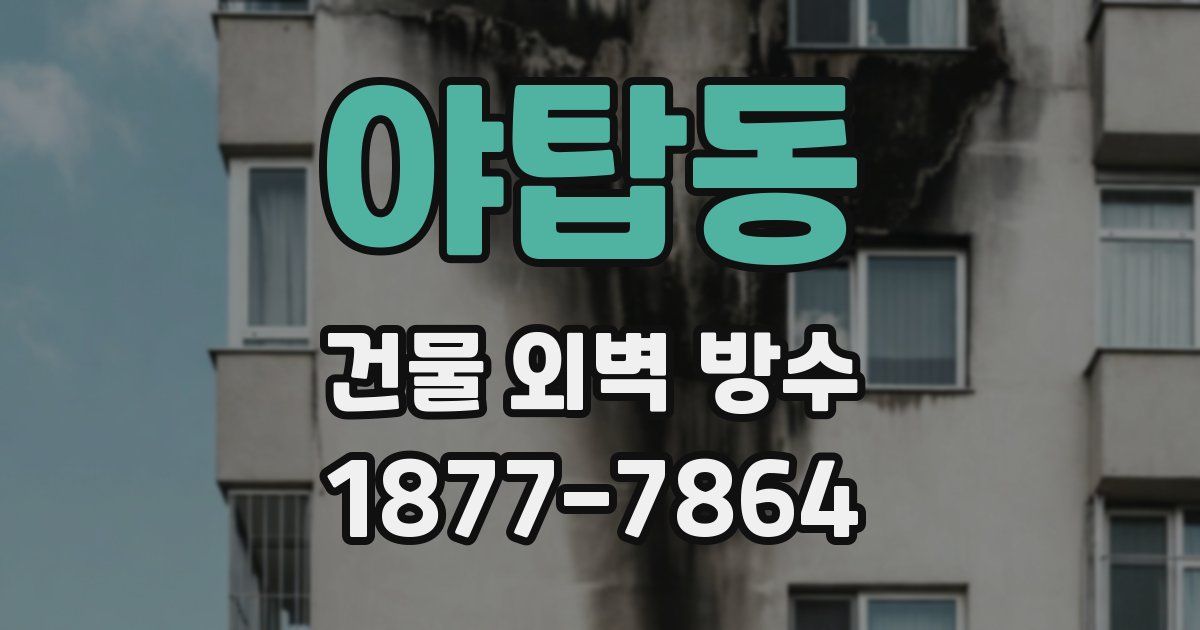 야탑동 건물 외벽 방수