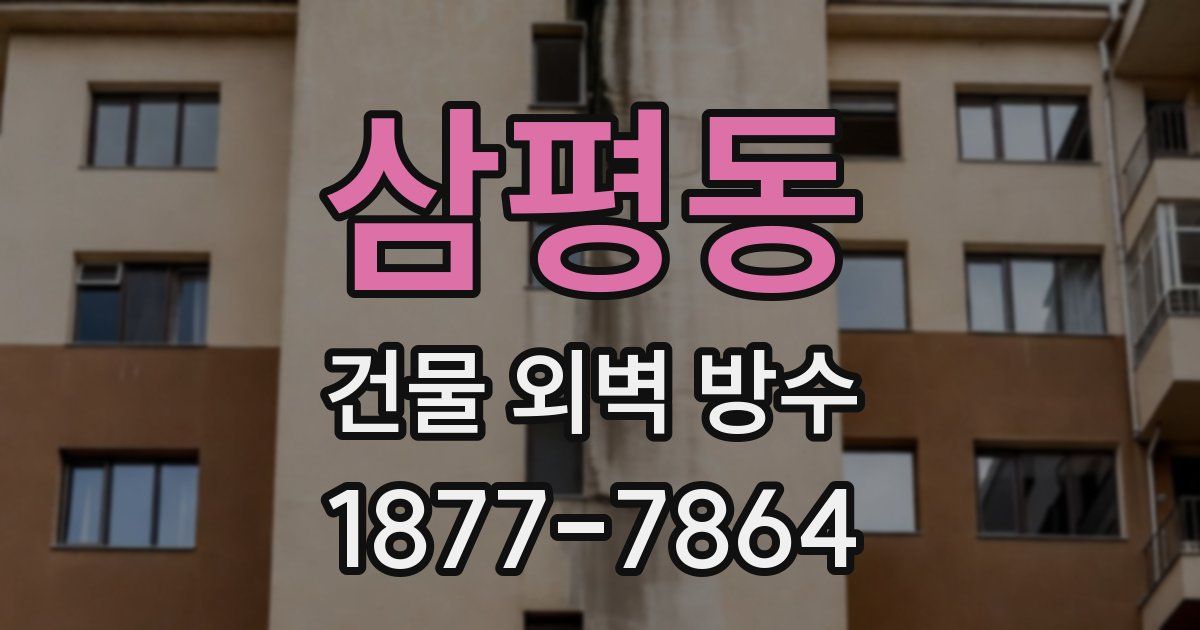 삼평동 건물 외벽 방수
