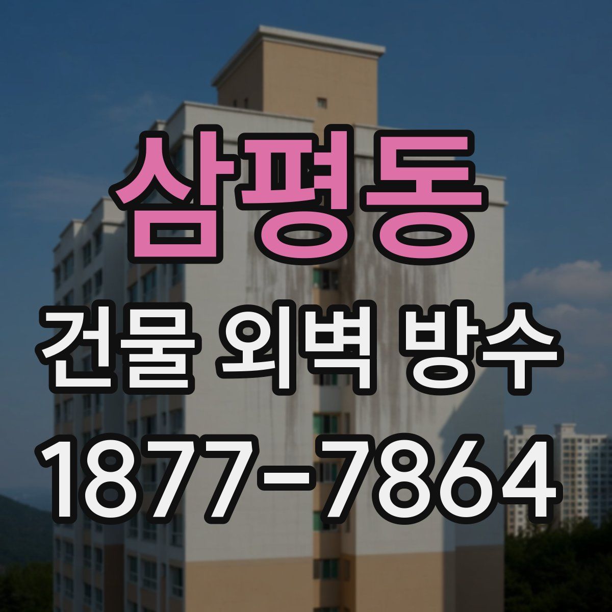 삼평동 건물 외벽 방수