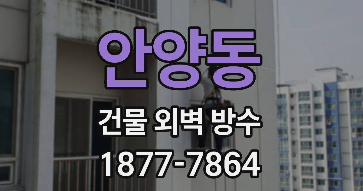 안양동 건물 외벽 방수