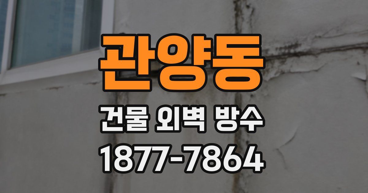 관양동 건물 외벽 방수