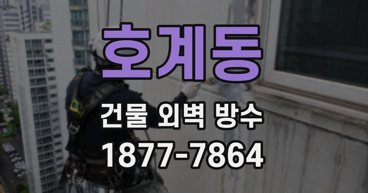 호계동 건물 외벽 방수
