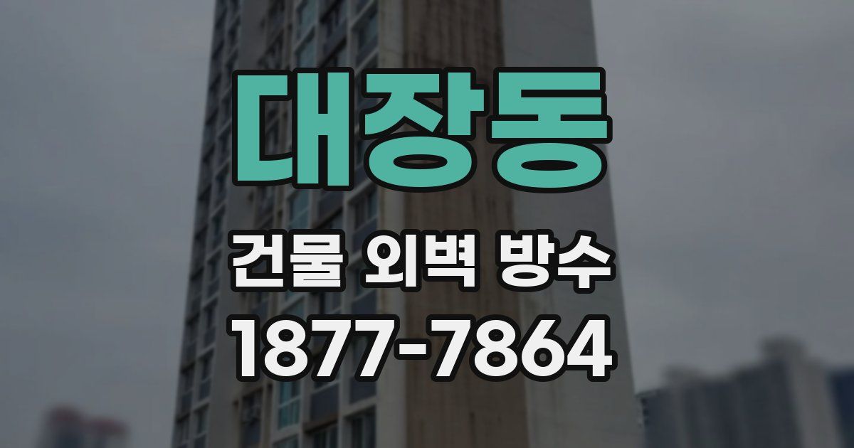 대장동 건물 외벽 방수