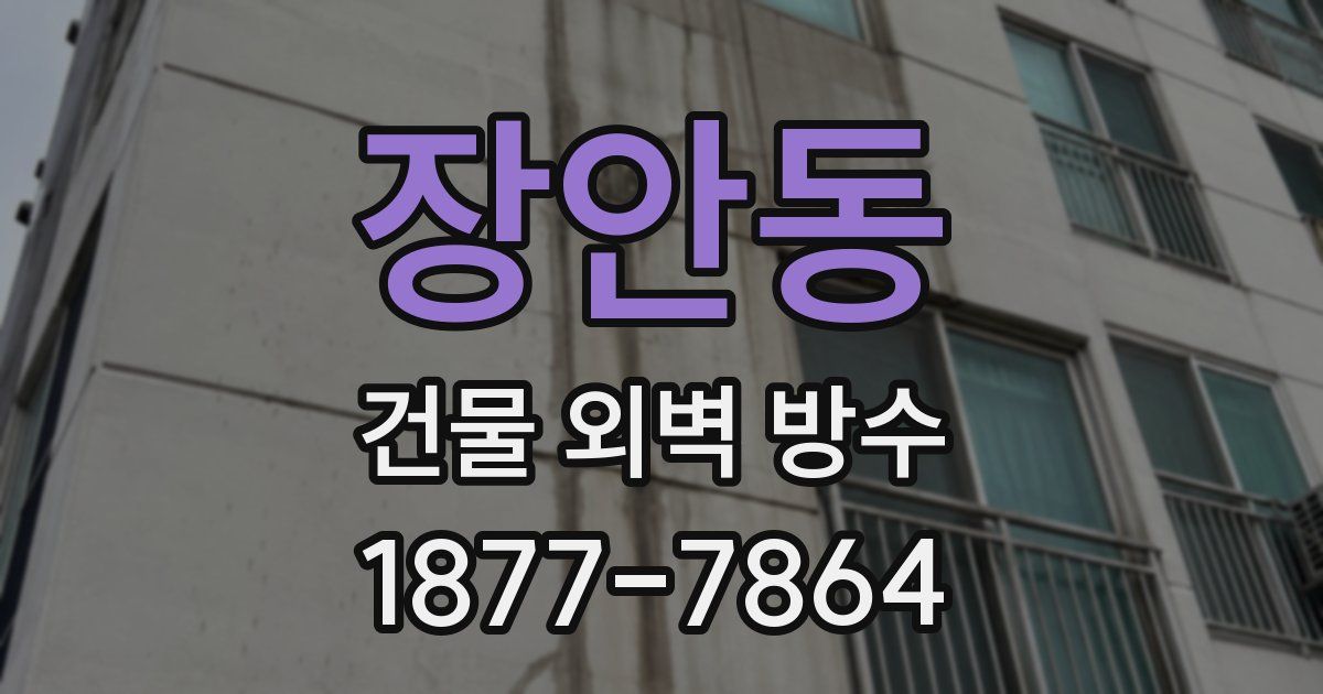 장안동 건물 외벽 방수