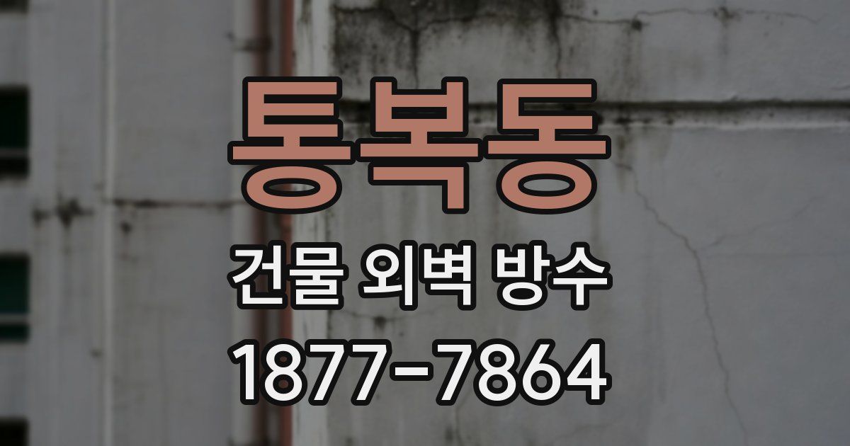 통복동 건물 외벽 방수