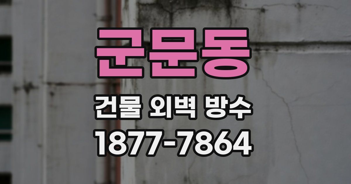 군문동 건물 외벽 방수