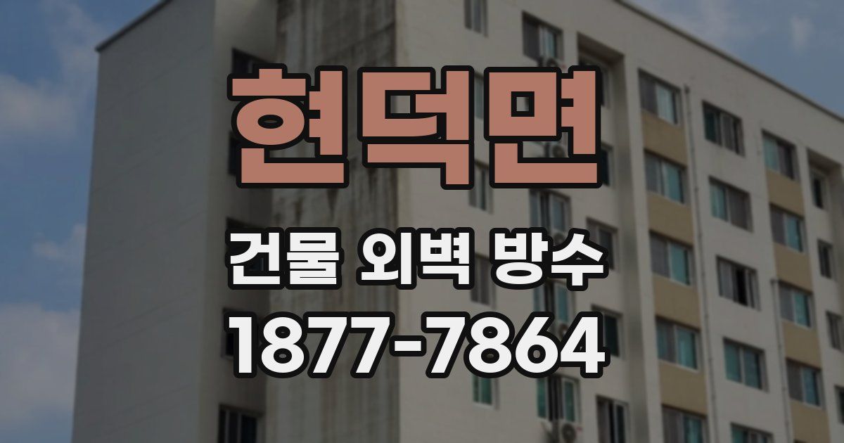 현덕면 건물 외벽 방수