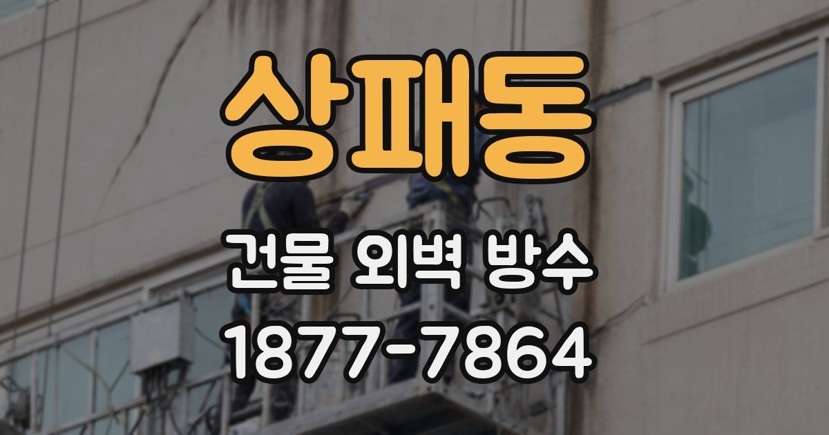 상패동 건물 외벽 방수