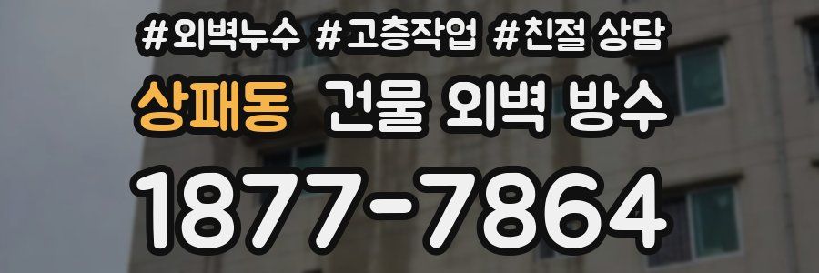 상패동 건물 외벽 방수