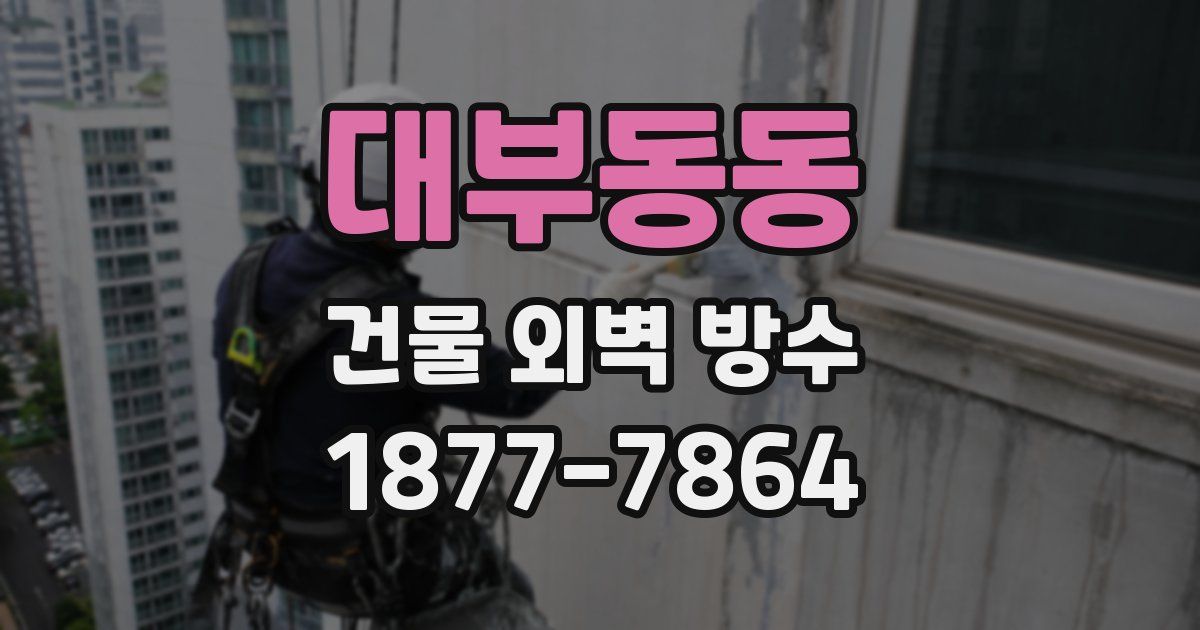 대부동동 건물 외벽 방수
