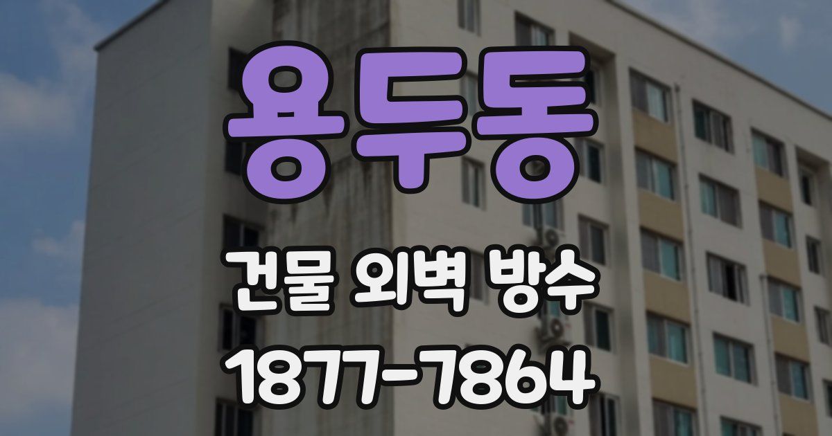 용두동 건물 외벽 방수