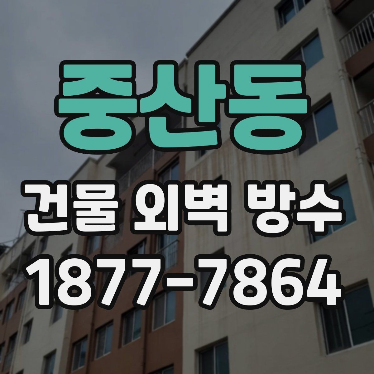 중산동 건물 외벽 방수 견적이 달라지는 이유